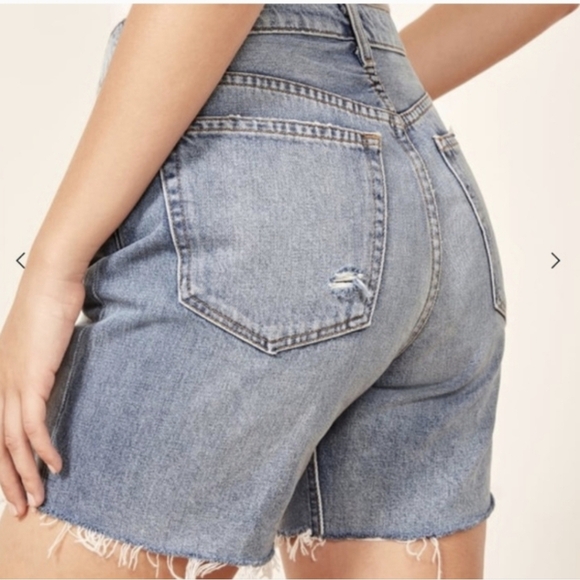 REFORMATION Distrssed Jeans Short Women Size 24 (Run Bigger) Made In USA - Picture 1 of 12